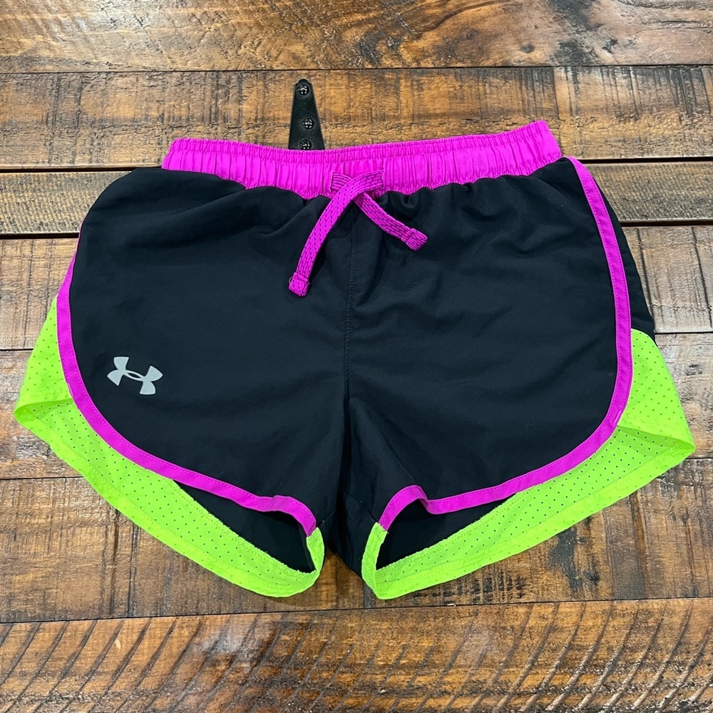 Under Armour Green and Black Performance Shorts